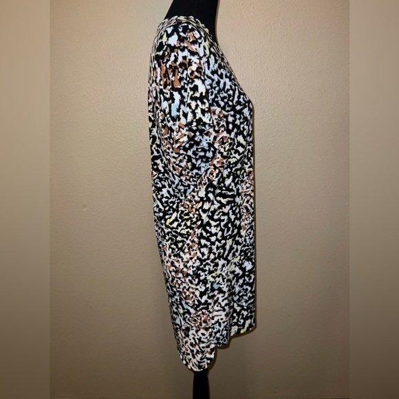 Christian Siriano multi color animal print v neck dress size small - Picture 2 of 9